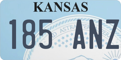 KS license plate 185ANZ