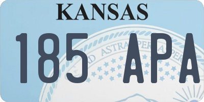 KS license plate 185APA