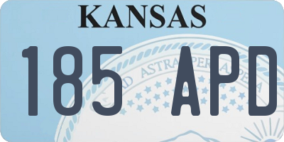 KS license plate 185APD