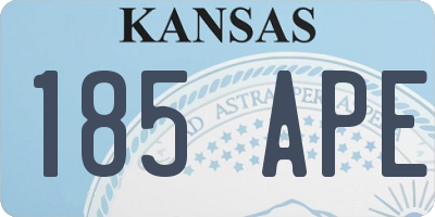 KS license plate 185APE
