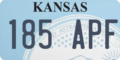 KS license plate 185APF