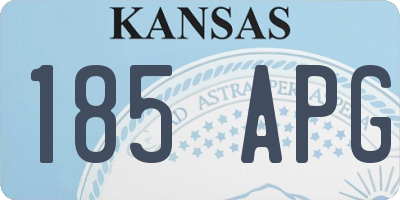 KS license plate 185APG