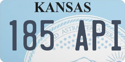 KS license plate 185API