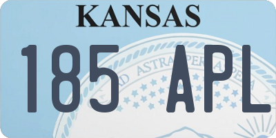 KS license plate 185APL