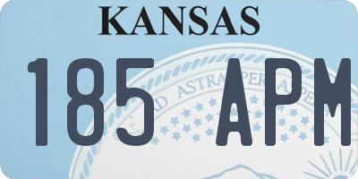KS license plate 185APM