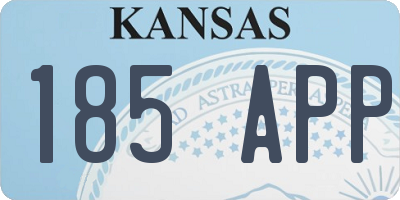 KS license plate 185APP