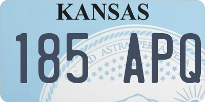 KS license plate 185APQ