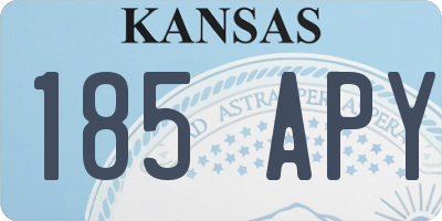 KS license plate 185APY