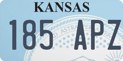 KS license plate 185APZ