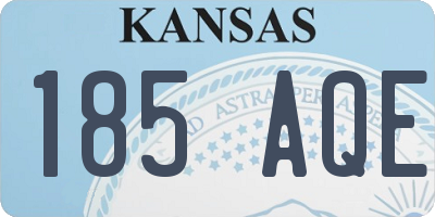 KS license plate 185AQE