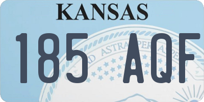 KS license plate 185AQF