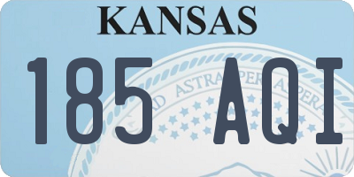 KS license plate 185AQI