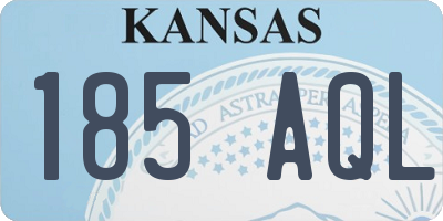KS license plate 185AQL