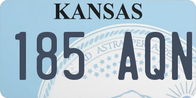 KS license plate 185AQN