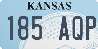 KS license plate 185AQP