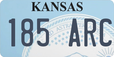 KS license plate 185ARC