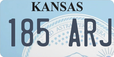KS license plate 185ARJ