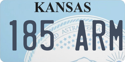 KS license plate 185ARM