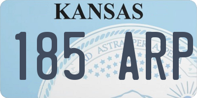 KS license plate 185ARP