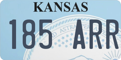 KS license plate 185ARR