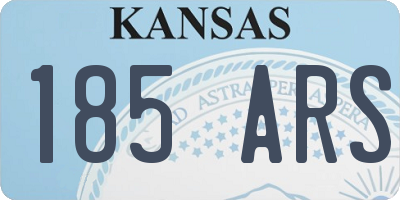 KS license plate 185ARS