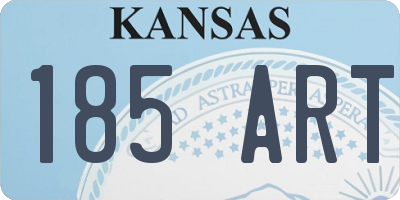 KS license plate 185ART