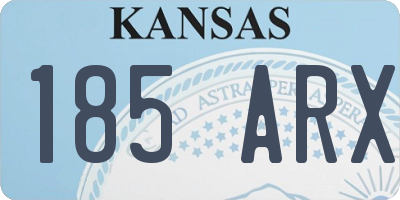 KS license plate 185ARX