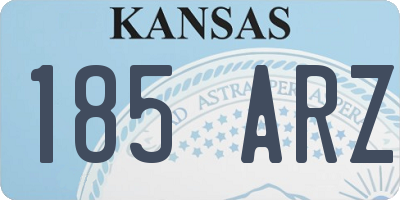 KS license plate 185ARZ