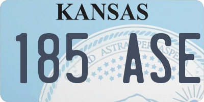KS license plate 185ASE