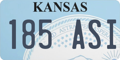 KS license plate 185ASI