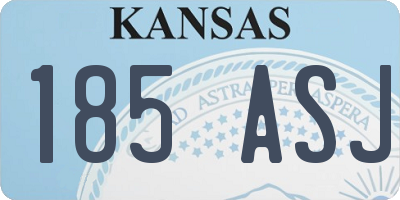 KS license plate 185ASJ