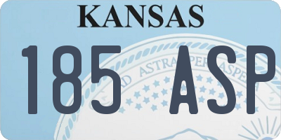 KS license plate 185ASP