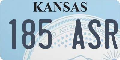 KS license plate 185ASR