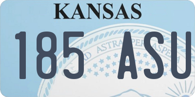 KS license plate 185ASU