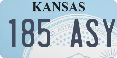 KS license plate 185ASY