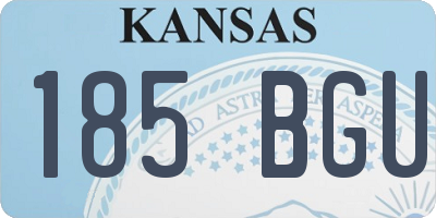 KS license plate 185BGU