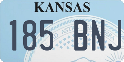 KS license plate 185BNJ