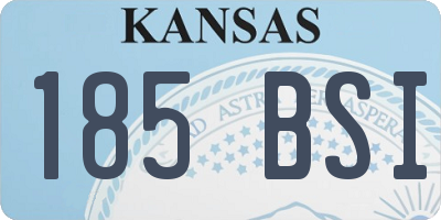 KS license plate 185BSI