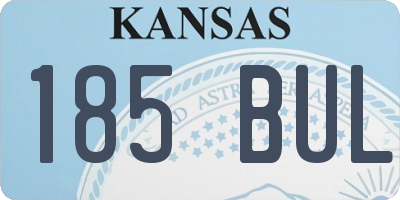 KS license plate 185BUL