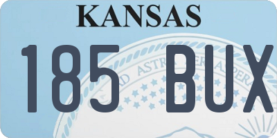 KS license plate 185BUX