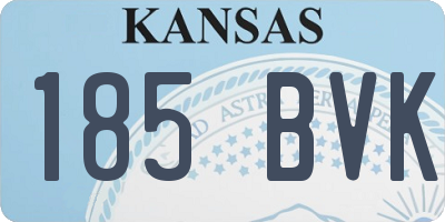 KS license plate 185BVK