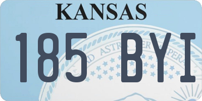 KS license plate 185BYI