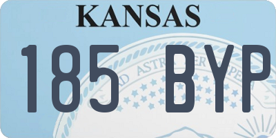 KS license plate 185BYP