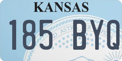 KS license plate 185BYQ