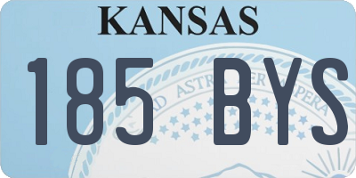KS license plate 185BYS