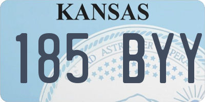 KS license plate 185BYY