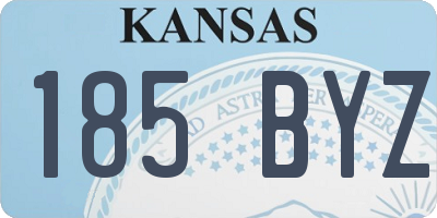 KS license plate 185BYZ