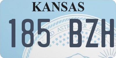 KS license plate 185BZH