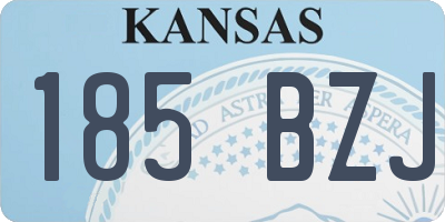 KS license plate 185BZJ