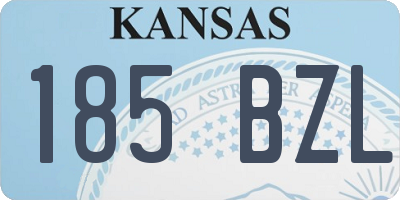 KS license plate 185BZL